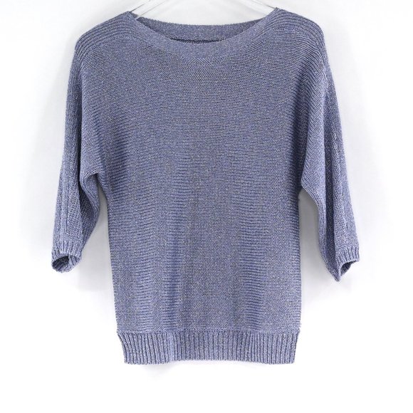 Vintage Lavender Metallic Pullover Sweater #BM9 - Picture 5 of 6